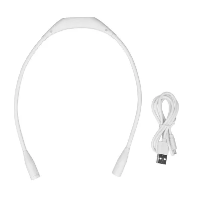 Image de Lampe pour la nuque, rechargeable par USB, 3 niveaux de luminosité, lampe de lecture à LED flexible à 360° pour la marche et la réparation