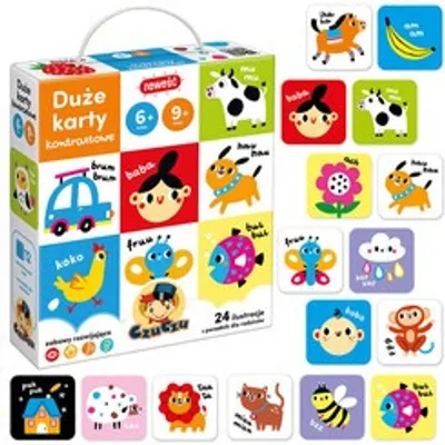 Produktbild von CzuCzu Velké kontrastní karty od 6m+ ZA4238