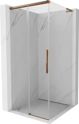 Produktbild von Mexen Rox L Duschkabine schiebbar 110 x 110 cm, transparent, Roségold - 8C2L-110-110-60-00