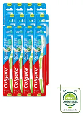 Immagine prodotto di 12 spazzolini Colgate Extra Clean, setole medie - confezione grande - 12 pezzi