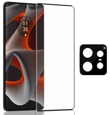 Obrázok produktu pre 1-balenie Motorola Edge 50 Pro Ochranné sklo na displej & 1-balenie ochrana objektívu - Tvrdené sklo 9H - Super kvalita 3D