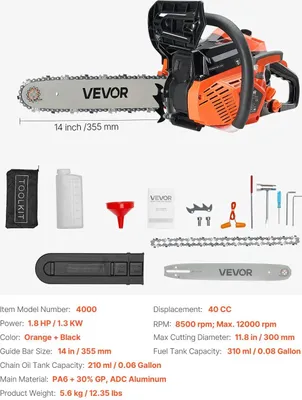 Obrázok produktu pre Motorová píla, výkon 1,02 k, 30 cm čepeľ, 14 palcov 40 cm3