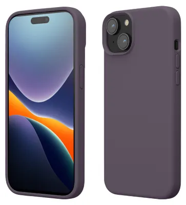 Produktbild von kwmobile Handyhülle für iPhone 15 Hülle, für iPhone 15 Case - Hülle Silikon - kabelloses Laden - Helle Iris