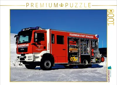Produktbild von CALVENDO Puzzle Lentner Hilfeleistungslöschgruppenfahrzeug HLF 20 / Freiwillige Feuerwehr Schalkau | 1000 Teile Lege-Größe 64x48cm Foto-Puzzle für glückliche Stunden