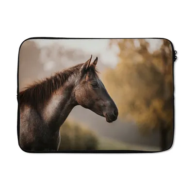 Produktbild von MuchoWow® Laptop Hülle 13 Zoll Pferd - Wald - Porträt Laptoptasche - Laptophülle - Sleeve - Rundumschutz
