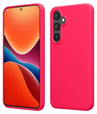 Produktbild von kwmobile Handyhülle für Samsung Galaxy S24 Hülle - Case Silikon - Kabelloses Laden - Schutzhülle Cover in Neon Pink