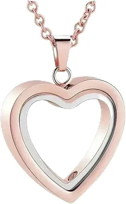Immagine prodotto di Collana rosa con ciondolo - 55 cm - per ceneri, capelli o profumo - ciondolo per urna - con siringa per ceneri e sacchetto di conservazione inclusi