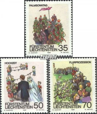 Produktbild von Briefmarken Liechtenstein 1986 Mi 899-901 (kompl.Ausg.) postfrisch Frühlingsbräuche