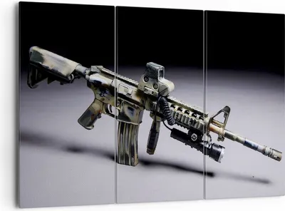 Produktbild von Bild auf Leinwand - Leinwandbild - Armee Gewehr - 165x110cm - Wand Bild - Wanddeko - Wandbilder - Leinwanddruck - Bilder - Kunstdruck - Wanddekoration - Leinwand bilder - Wandkunst - CE165x110-3768