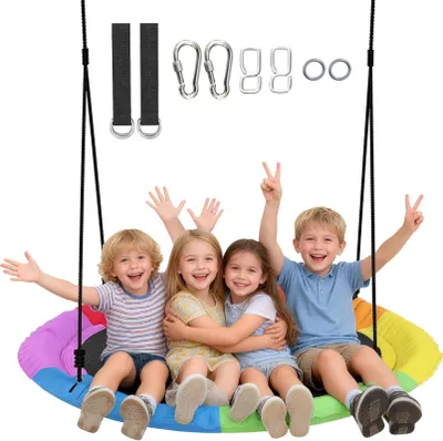 Produktbild von Nestschaukel outdoor ? 120 cm bis 300 kg, h?henverstellbar, Tellerschaukel