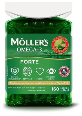 Produktbild von MOLLER'S OMEGA 3 FORTE, 160 Kapseln