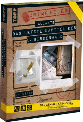 Produktbild von TOPP Crime Files - Fallakte: Das letzte Kapitel des L. Birkenwald - Das geniale Krimispiel mit über 30 Beweismitteln