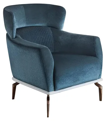 Immagine prodotto di Design poltrona moderna colore verde soggiorno sedute arredo tessile arredo