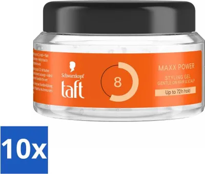 Productafbeelding van Taft - Maxx Power 8 - Styling Gel - Maximale controle - 250 ml - Voordeelverpakking - 10 stuks