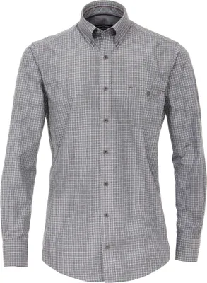 Produktbild von 30071 Casa Moda, ,  Herren langarm Hemd, Popeline, grau weiß kariert, L