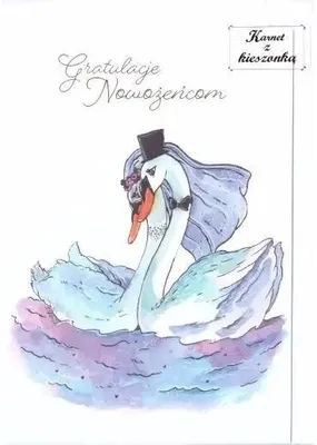 Image de Carnet B6 avec pochette - Cygnes