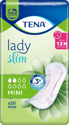 Zdjęcie produktu dla Wkładki anatomiczne, Tena Lady Slim, Mini, 20 sztuk