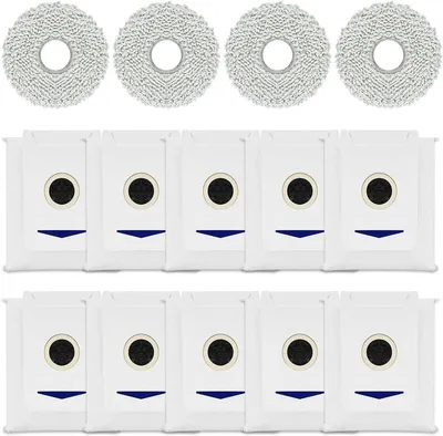 Produktbild von PromoHome® 14-teiliges Zubehörset für Ecovacs Deebot T30 Omni / T30 Pro Omni, 4 Reinigungstücher, 10 Staubbeutel