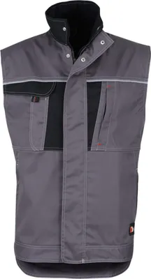 Produktbild von beb HANDWERK Herren Weste INFLAME Polyestermix Grau/Schwarz 52