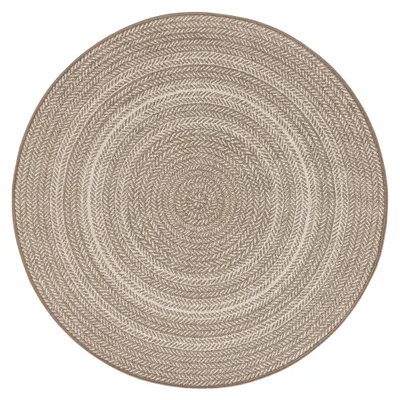 Immagine prodotto di Tappeto per interni ed esterni, forma circolare, diametro 120 cm, nero e bianco