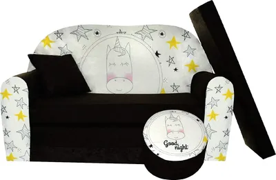 Produktbild von Kindersofa  zum Aufklappen 2-Sitzer W319_46 Einhorn 2   FORTISLINE