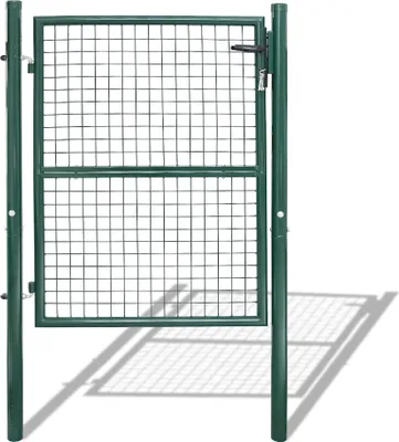 Obrázek produktu pro Aopunly zahradní branka 150 x 100 cm zahradní branka z pozinkované oceli uzamykatelná, brána do dvora plot včetně zámku dveře, brána, plotová brána, plotové dveře, zahradní dveře, zahradní plot zelený