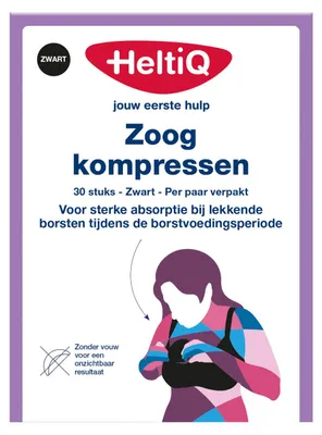 Productafbeelding van HeltiQ Inlegkussentjes, voorgevormd - Zwart