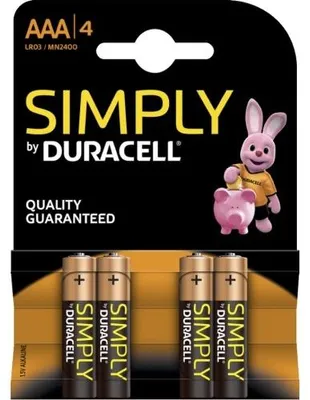 Productafbeelding van Duracell AAA - batterijen verpakking van 4