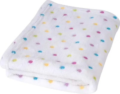 Produktbild von MILLY Babydecke, Polyester, Weiß, 75x100 cm, Punktdesign, waschbar