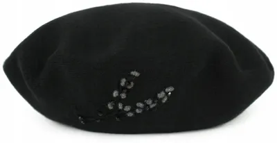 Immagine prodotto di Berretto elegante da donna, marca Szaleo, color nero, modello "Listopadowy"