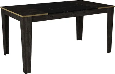 Image de Skye Decor, Veyron, Tables à manger, Noir, Panneau de particules mélaminé, 145 x 76,2 x 85 cm