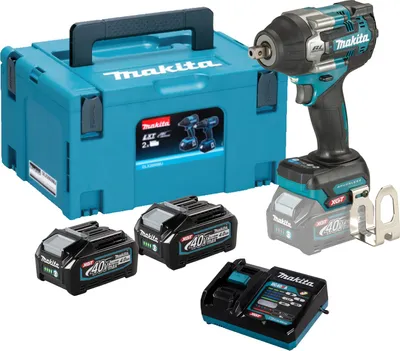 Immagine prodotto di Makita TW008GM201 Avvitatore a impulsi a batteria 40V max. / 2x batteria 4,0 Ah + caricabatterie in Makpac