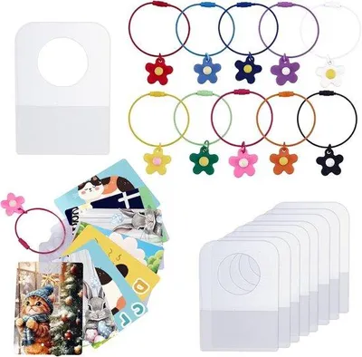 Image de Organiseur de valise avec 200 languettes adhésives et des fleurs en acier inoxydable
