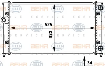Produktbild von HELLA Kühler Motorkühlung Motorkühler 946961 4045621412968