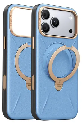 Produktbild von MagSafe-Hülle für Apple iPhone 18 Pro Max / 17 Pro Max, Torras, QPRO Leather, Blau