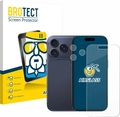 Produktbild von BROTECT Schutzglas für Apple iPhone 17 Pro (Display+Kamera) Schutzfolie Panzer Folie Glas Display Schutz klar