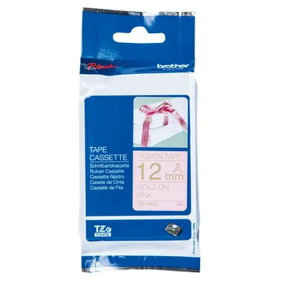 Immagine prodotto di Brother TZE-RE34 label-making tape Gold on Pink