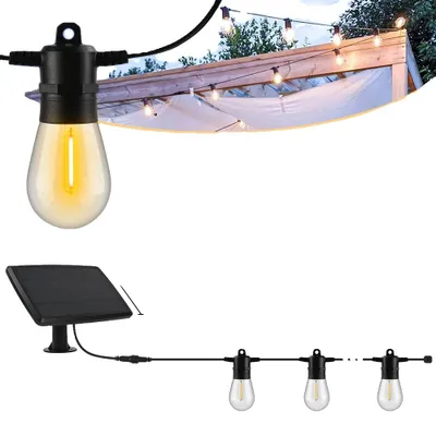 Obrázek produktu pro S14 solární světelný řetěz, IP65 vodotěsný, 3 režimy osvětlení, 49,2 FT 15 M