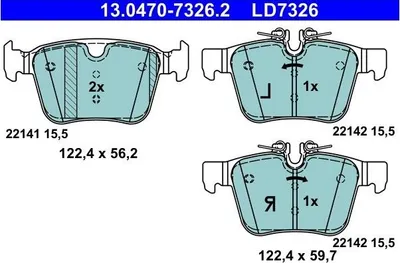 Zdjęcie produktu dla Klocki Hamulcowe Volvo Tył S60/S90/V60/V90/Xc60 2,0 16- Ceramic