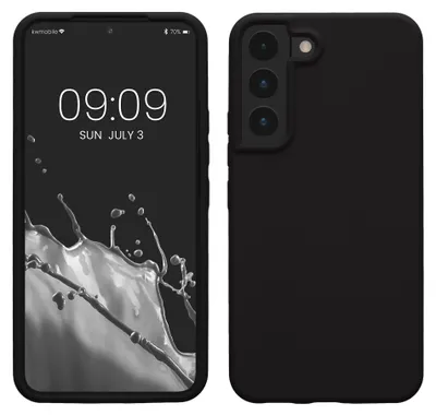 Produktbild von kwmobile Handyhülle für Samsung Galaxy S22 Hülle - Case Silikon - Kabelloses Laden - Schutzhülle Cover in Schwarz