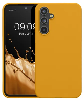 Produktbild von kwmobile Handyhülle für Samsung Galaxy A54 5G Hülle - TPU Case - Kabelloses Laden - Schutzhülle Cover in Honiggelb