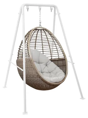 Produktbild von Hängesesselgestell, langlebige Eisenkonstruktion, stabiles dreieckiges Design, WEISS