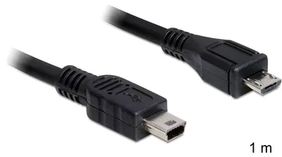Image de DELOCK Câble USB Micro-B -> Mini-B St/St 1.00m sw