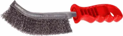 Produktbild von Stahldrahtbürste rot roter Griff