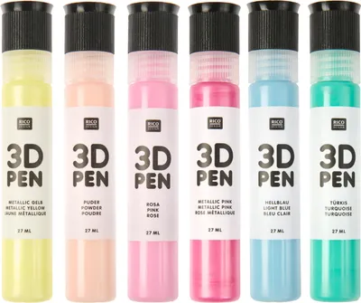 Obrázok produktu pre 3D pero – sada pastelových farieb, 6 x 27 ml