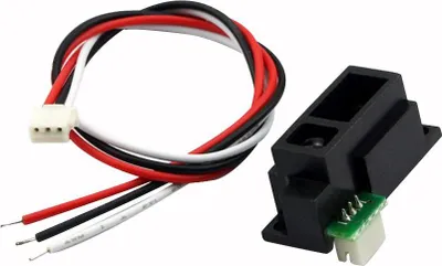 Image de GP2Y0A51SK0F Capteur de distance infrarouge 10-80 cm avec sortie analogique et consommation de courant de 30mA - Détection précise de la distance et évitement d'obstacles