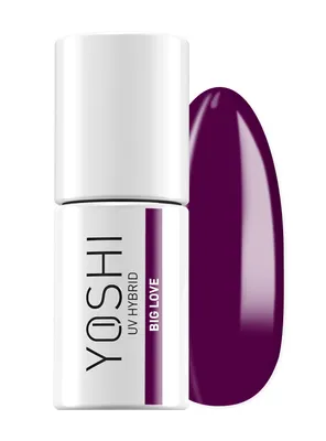 Obrázek produktu pro Yoshi Hybrid Lak na nehty Berry Violet - Profesionální permanentní lak na nehty 6 ml - UV lak na nehty s praktickým štětečkem - Love