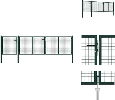 Obrázek produktu pro vidaXL Zahradní brána ocelová 400 x 75 cm zelená - Zahradní brány