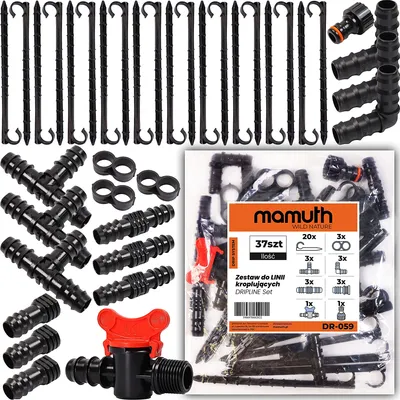 Produktbild von DRIPLINE SET 16mm 37x Verbinder Tropfrohr Zubehör Tropfschlauch Anschlussstücke