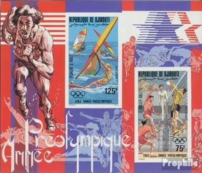 Produktbild von Briefmarken Dschibuti 1983 Mi Block75B (kompl.Ausg.) postfrisch Olympische Sommerspiele 1984